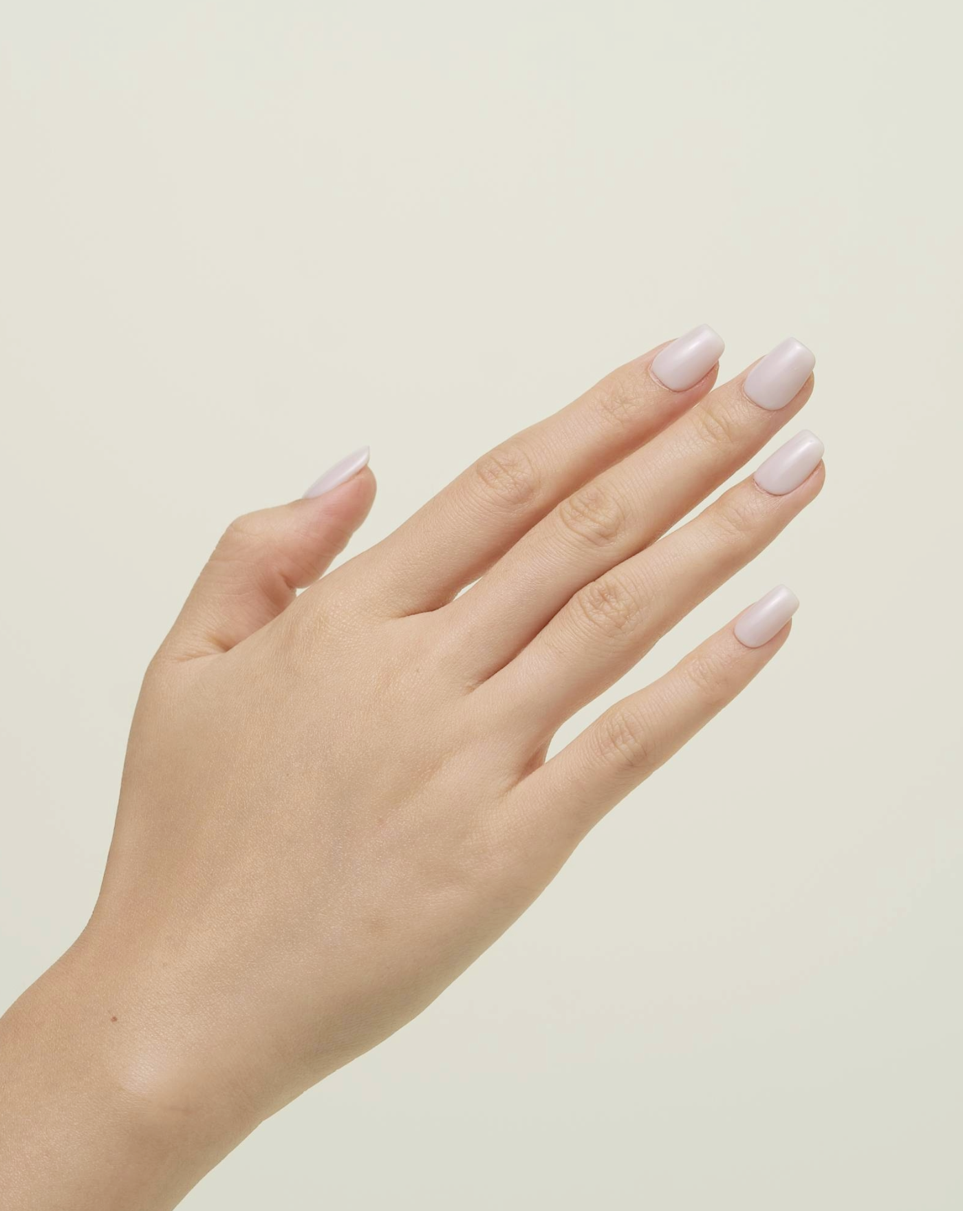 BFF single-colour premium press-on nails — soft nude pink, square shape | Ochic