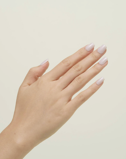 BFF single-colour premium press-on nails — soft nude pink, square shape | Ochic