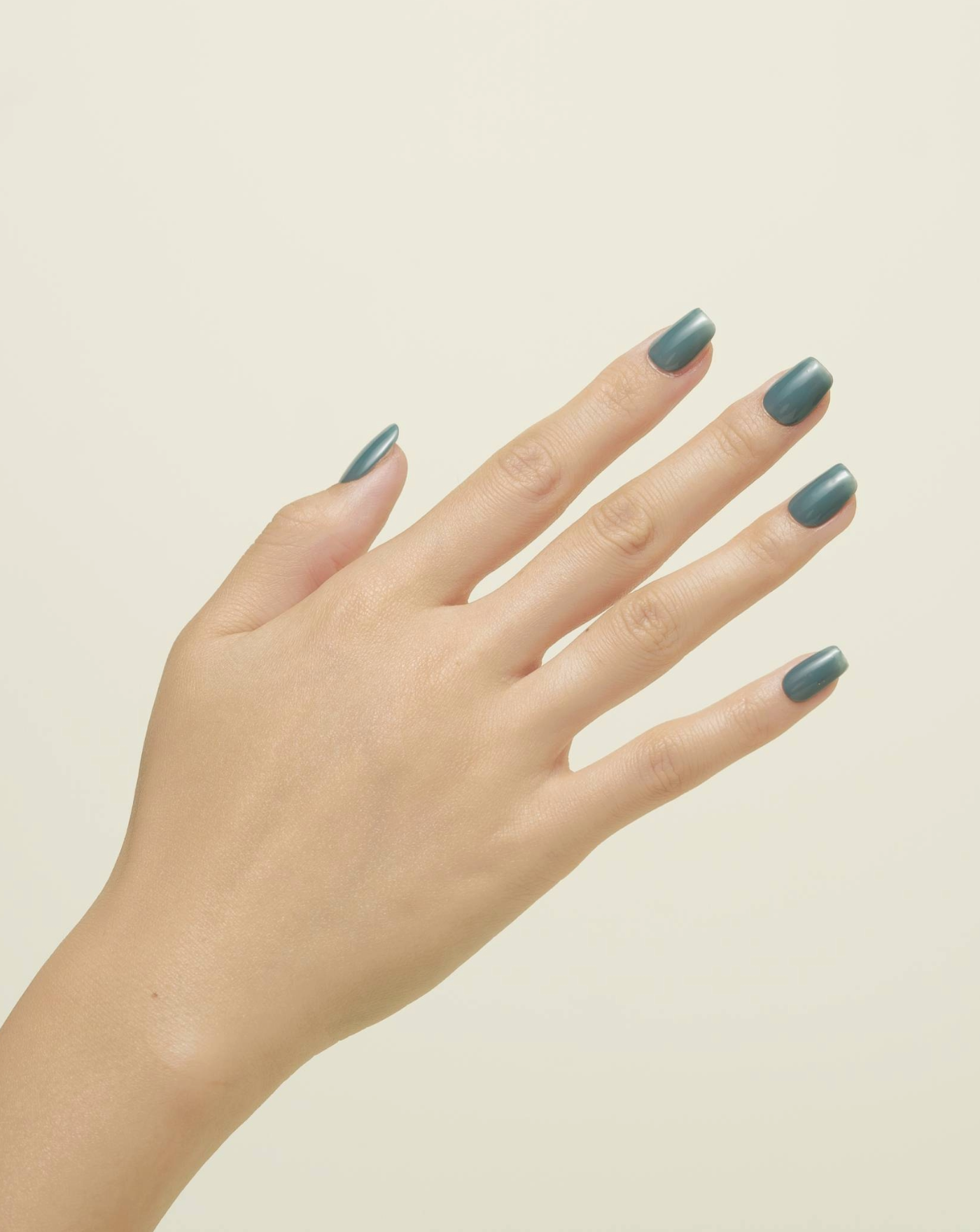 Calm Oasis single-colour press-on nails — soft neutral tone, square shape | Ochic Nails