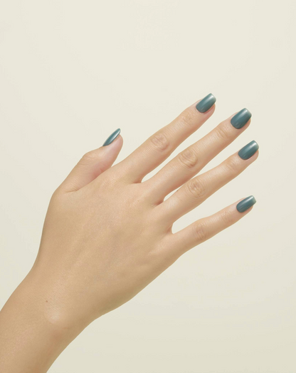 Calm Oasis single-colour press-on nails — soft neutral tone, square shape | Ochic Nails