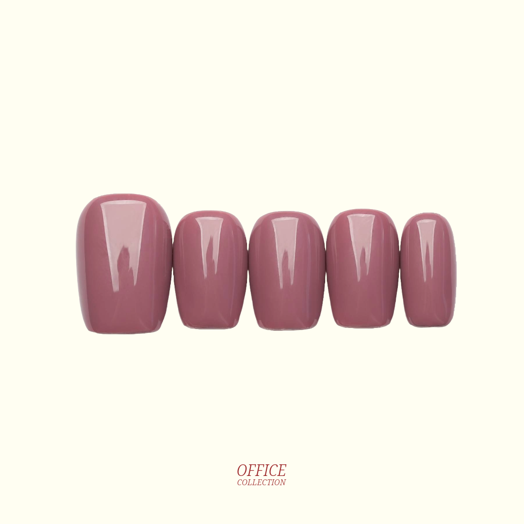Gossip Time single-colour press-on nails — soft violet, square shape | Ochic