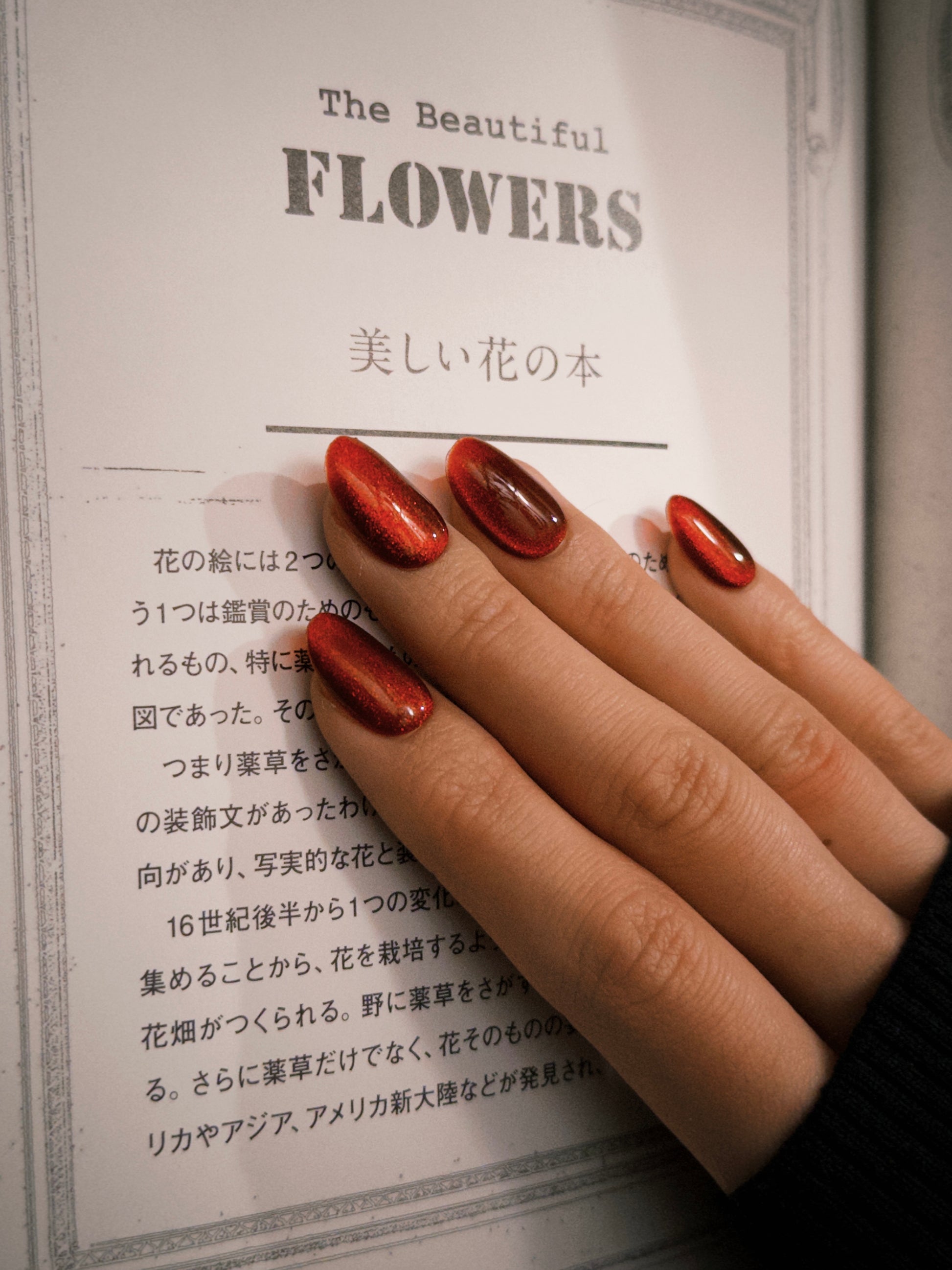 Red Velvet single-colour press-on nails — deep velvet red, almond shape | Ochic